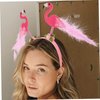 Yardenfun Flamingo Headband Pink Hair Accessories Pink Party Supplies Hawaiian Hair Accessories Tropical Headbands Flamingo Head Band Pink Flamingo Headband Summer Party Supply Party Props