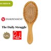 Regrowz Bamboo Paddle Hair Brush for Women & Men - Natural Wooden Brush to Detangle Hair & Reduce Hair Breakage - Scalp Massage, Perfect Hair Care Tool