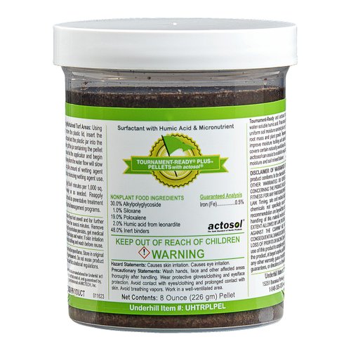 Underhill UHTRPLPEL Tournament-Ready Plus Wetting Agent Pellets Soil Surfactant for Lawn, Garden, Turf Grass, Golf Greens, with Actosol Micro-Nutrients, 1 Tablet