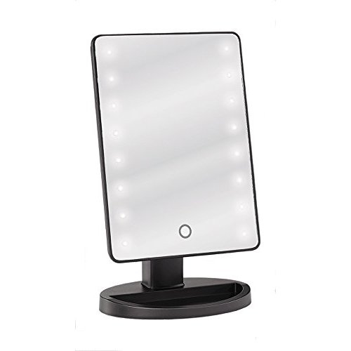 Professional Table Top Vanity Mirror With LED Lights (6.5" x 11") with Touch Sensor and Adjustable Tilt​