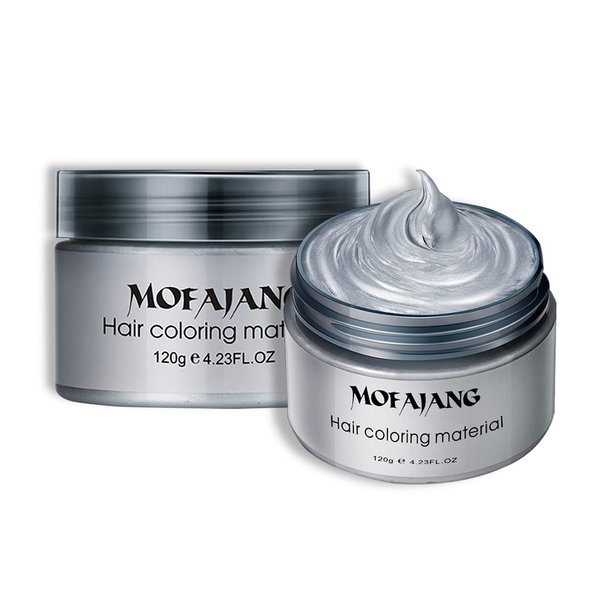 Silver Hair Dye Wax Color,Temporary Hair Dye Color,Washable Treatment with All Day Hold,Natural Hair Wax for Party, Cosplay, Halloween, Christmas,Daily Use, Date