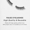 D-UP False Eyelashes Lashever Natural, Japanese Natural Looking Fake Eyelashes A Day Long Lasting Wear, Reusable Strip, Lightweight & Comfortable, 2 Pairs, Natural 103 Black