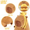 Ditucu Cute Capybara Plush with Bee Backpack Soft Capibara Stuffed Animals Plushies Toys Gifts for Kids Brown 9 inch