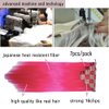 iLUU 22 Inch Hot Pink Color Party Cosplay Straight Hair Clip in Extensions 22" 100g Synthetic Hair piece 7pcs Full Head Hair Extension Pieces 16 Clips ins for Women (#8C-Hot Pink)