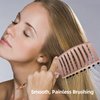 LOBINH Hair Brush, Boar Bristle Hair Brushes, Detangling Hairbrush for Thick Curly Thin Long Short Wet Dry Hair Adds Shine & Health and Makes Hair Smooth, Curved Vented Hair Brush for Women Men Kids
