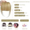 BUPPLER Clip in Bangs 100% Real Human Hair Pieces Hair Clip on bangs for women Faux Bangs Clip in Hair Extensions with Hair Roller for Daily Wear(5.5 * 6 Inch, Blonde)