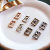 5mm / 0.2 inches (Inner Diameter) Tiny Rectangle Shape Metal Buckles, Doll Mini Buckles, in 4 colors, Perfect for Doll Clothes (5 PCS)