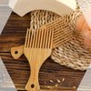 2Pcs Hair Pick Comb for Curly Hair Bamboo Hair Pick Beard Pick Comb Afro Hair Picks No Frizz Wide Tooth Comb Hair Picks for Men Lift Detangle Hair Comb