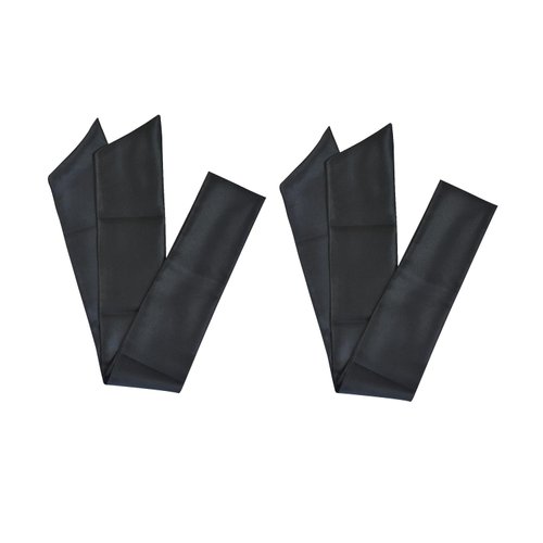 YANTAISIYU 2 Pcs Satin Head Wrap Fashion Headbands Satin Scarf for Wigs Laying Scarf for Lace Frontal Wigs Satin Headband for Yoga, Makeup, Facial, Sport (Black)