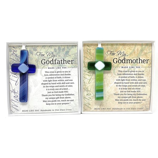 Grandparents Gifts Handmade Cross Gift Set for Grandparents Godmother Gifts Baptized in Christ Great Gifts for Godparents Handmade in USA