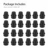 FZJDSD 24 pcs Black Wheel Lug Nut Covers Caps Compatible with Chevy Gmc 1500 2500 Full Size Truck Thread, Size M27-2.0, Hexagon Thread Size 27mm, Inner Thread Size 22mm, Height 40MM Replace 15646250