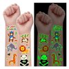 Partywind 300 Styles Luminous Jungle Temporary Tattoos for Kids, Glow Safari Animals Tattoo Stickers for Party Supplies Favors, Safari Baby Shower Decor for Boys and Girls Gifts Games (30 Sheets)