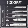 Chalkola 5 White Chalk Markers for Chalkboard Signs, Blackboard, Car Window, Bistro, Glass | 5 Variety Pack - Thin, Fine Tip, Bold & Jumbo Size Erasable Liquid Chalk Pens (1mm, 3mm, 6mm, 10mm, 15mm)