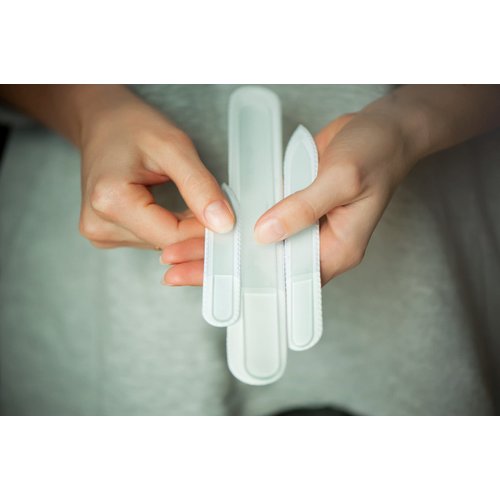 Mont Bleu Professional Set of 3 Czech Glass Nail Files - Genuine Czech Tempered Glass - Handmade gift set - Washable Double Sided nail file - Etched nail files - Crystal nail file for natural nails