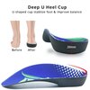 Over Pronation Insoles, 3/4 Length High Arch Support Insoles Orthotic Inserts, Plantar Fasciitis, Flat Feet, Heel Pain, Relief Shoe Inserts for Men and Women Running Sports, XL