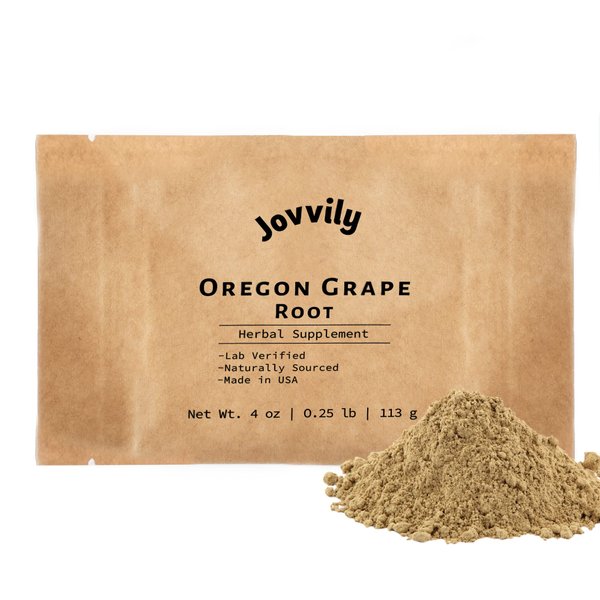 Jovvily Oregon Grape Root Powder - 4 oz - Single Ingredient, Herbal Supplement