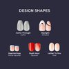 KISS imPRESS No Glue Mani Press On Nails, Design, Astound', White, Short Size, Squoval Shape, Includes 30 Nails, Prep Pad, Instructions Sheet, 1 Manicure Stick, 1 Mini File