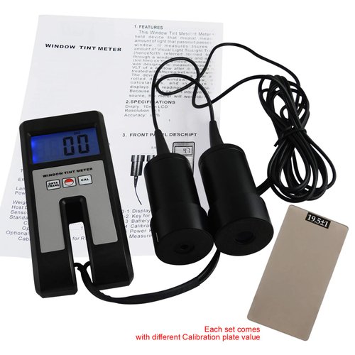 Digital Car Window Tint Meter Portable Solar Tester Meter Visual Light Transmission Tester Filmed Glass Tester UV IR Rejection Meter Spectrum Tester