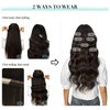 DOORES Human Hair Extensions Clip in Natural Black 120g 7pcs 18 Inch Remy Clip in Hair Extensions Natural Hair Extensions Straight Thick Hair