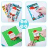 50 Pieces Christmas Stickers DIY Holiday Stickers Make Your Own Christmas Stickers Christmas Santa Snowman Reindeer Gingerbread Sticker Christmas Game Crafts for Holiday Christmas Party Supplies