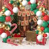 Christmas Balloons Garland Arch Kit,123pcs Red Green White and Gold for Christmas Xmas New Year Decor Party Supplies