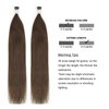 ABH AmazingBeauty Hair Real Human Hair I Tip Hair Extensions I-Tip Hair Extensions Human Hair Color 4 Chocolate Brown 50 Grams 50strands Cold Fusion Hair Extensions Human Hair 18 Inch Silky Straight
