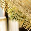 Waydress Fringe Trim Bright Sheen and Beautiful Decorations for Curtain Box Sofa Crafts Home Decor Supplies (Gold, 12 Yards)