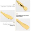 Metal Eye Face Cream Applicator Stick and Mini Cosmetics Spoon Spatula, Zinc Alloy Makeup Spoon Metal Eye Facial Massager for Facial Cosmetic Face Cream (Gold)