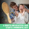 Neverland Beauty 1pc Natural Bamboo Wooden Massage Hair Brush Comb for All Hair Types Improve Hair Growth, Prevent Hair Loss
