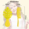 CANDYBRUSH Hair Brush for Kids Toddler Girls Extremely Soft TPEE for Fine Hair Detangling Leaf Form Vented Brushes Mood-Boosting Hairbrush with Lemon Scented Yellow Small