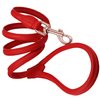 Dogs My Love 4ft Long Round Genuine Rolled Leather Dog Leash Red (Small: 3/8" (8mm))