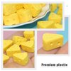 TOYANDONA 100 Pcs Miniature Kitchen Food Cheese, Artificial Cheese Models Simulation Triangle Cheesecake Food Figurines Mini Food DIY Decor Ornament for Dollhouse Decoration