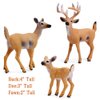 RESTCLOUD Deer Figurines Cake Toppers, Deer Toys Figure, Small Woodland Animals Set of 3