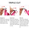 3 Pieces False Nail Clipper Acrylic Nail Tips Cutter Rustproof Stainless Steel Nails Clipper Kit Nail Trimmer Manicure Tool for Artificial Gel Acrylic Nail (Rose Red, Purple, Black)