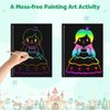 ZMLM Scratch Paper Art Craft Gift: 2 Pack Rainbow Scratch Art Set for Kids Drawing Coloring Craft Black Magic Art Supplies Kits for Girls Boys Birthday Party Favor Easter Christmas Craft Toys