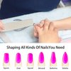 Lofuanna Nail File 15 PCS Professional Double Sided Acrylic Nail File,Washable Nail File Manicure Tools for Poly Nail Extension Gel and Acrylic Nails Tools Suit for Home Salon (100/180 grit)