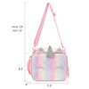 mibasies Kids Insulated Lunch Box for Girls Rainbow Unicorn Lunch Bag for School (Pink Blue Rainbow)