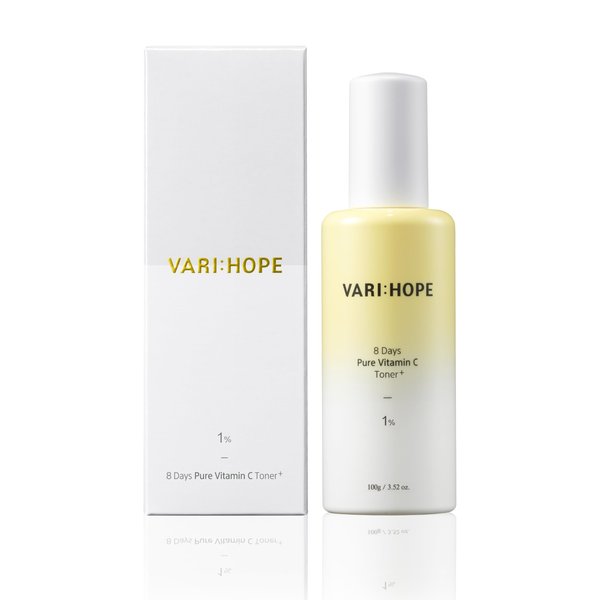VARIHOPE 8 Days Pure Vitamin C Toner (3.5oz) - Hydrating, Mildly Acidic, Soothing Toner. Korean Skin Care. Stabilized Vitamin C, Kakadu Plum, Beta-Glucan.