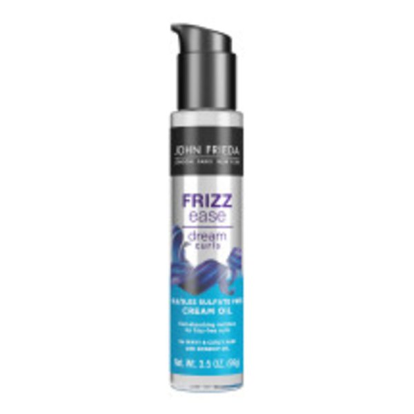John Frieda Anti Frizz, Frizz Ease Dream Curls Cream Oil, Hydrating Hair Oil for Curly, Frizzy Hair, Nourishes Dry and Damaged Hair, for Bouncy Curls, 3.5 Fluid Ounces