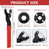 Grinder Wrench Universal Adjustable Grinder Spanner ​Wrench with 4 Grinder Shaft Nut, Compact With Nuts Wide Compatibility Repair Easy To Use Angle Grinder Wrench(COLOR:Red)