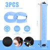 Overnight Blowout Rods, Heatless Hair Curler Flexi Rods Overnight Hair Curlers Heatless Hair Rollers, Heatless Curling Rods with Hook Hair Curlers Soft Heatless Curls Heatless Curlers-3PCS Blue