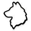 Wolf Head Cookie Cutter with Easy to Push Design (4 inches)