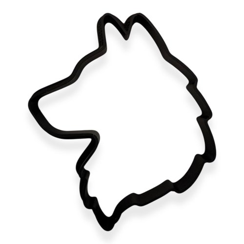 Wolf Head Cookie Cutter with Easy to Push Design (4 inches)