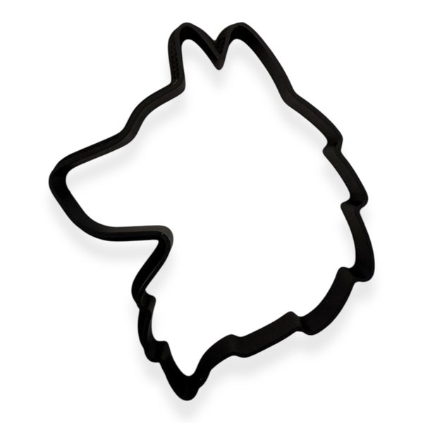 Wolf Head Cookie Cutter with Easy to Push Design (4 inches)