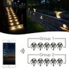 FVTLED WiFi Deck Lights Kit, 10pcs Low Voltage Φ1.38 Outdoor Recessed Step Stair Warm White LED Lighting, Work with Alexa Google Home, Black