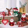 Jtnohx 5 Sets Sewing Kit for Kids, Felt Christmas Ornaments Set, DIY Craft Kits - Christmas Deer, Santa Claus, Snowman, Heart, Christmas Tree Decor for Home Party Decorations