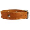 Genuine Leather Studded Dog Collar, 1.25" Wide. Fits 15"-18.5" Neck. Amstaff