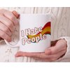 I Hate People Retro Funny Coffee Mug, Sarcastic Gag Gift for Introvert Women Men Friend Sister Brother Coworker, Sassy Fun Mugs (11oz)