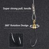 Dyxssm Fishing Hook and Leader, Fishing Rig Hooks with Wire Line Leader (14#)