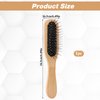 Portable Mini Pin Bamboo Hair Brush with Steel Bristles Detangling Brush Wig Hair Brush Small Wire Cushion Brush with Wood Handle Travel Natural Wood Comb with Metal Bristles for Women